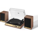Crosley C72 | Bluetooth Alıcılı Hoparlörlü ve Profesyonel Plak Çalar Pikap Seti - Kahverengi