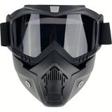 Cross Motosiklet Bisiklet Gözlüğü Açık Kask Maskesi Süngerli Bant Lastikli Jet Maske