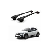 Cross Oto Aksesuarları Dacia Sandero Stepway 2021-2026 için Ara Atkı , Araç Üstü Taşıma Tavan Barı - Siyah (2 Adet)