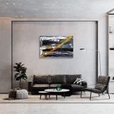 Cross Yağlı Boya Dokulu Tablo 60X90 Siyah Çerçeveli