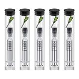 CROSSING 1 ml Yeniden Kullanılabilir Cam Şırınga - Luer kilit metal Piston ve 14 Ölçü-1/2 inç kör uçlar iğneler plastik tüplü metal sıvı şırınga 5'li Paket