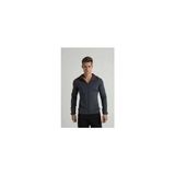 Crosstime 7006 Erkek Dalgıc Kumas Tek Ust Kapsonlu Sweat - 2XL - 010 - Siyah
