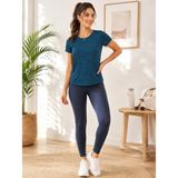 Crosstime Kadın Turkuaz Bisiklet Yaka Basic T-Shirt