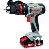 Crown Çift Vitesli Akülü Vidalama 20 V-2 AH CT21075HMX-2 Bmc - Bakır Sargılı Çift Akülü Şarjlı Darbeli Matkap