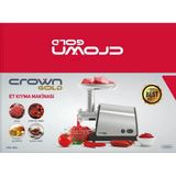 Crown Crw-1813 Çelik Sistem Et Kıyma Makinesi 1200W (Sosis Sucuk Dolum Aparatlı)