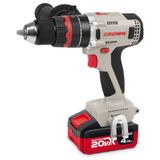 Crown CT21093HMX 20 V 4 AH 4 Bmc Çift Vitesli Vidalama Bakır Sargılı Kömürsüz Motorlu Çift Akülü Şarjlı Darbeli Matkap