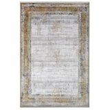 Crown Imperial Altın Geometrik Modern Geometrik Etnik Desenli Boho Yıkanabilir Hav Toz Vermez Leke Tutmaz Kaymaz Taban Dijital Makine Baskı Halı Oturma Odası Salon Yolluk Koridor Mutfak Halısı