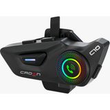 Crown Micro C 10 Motosiklet Kask Bluetooth Kulaklık Seti - Mobil Uygulama Destekli - Intercom / Interkom - Siyah