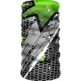 Crown Micro Neon Yeşil Siyah Petek Desenli Yıldız Figürlü Çok Amaçlı Bandana Boyunluk Buff Kask Altı Balaklava