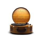 Crownwell CW019 Lion Ahşap Klasik Pikap, Bluetooth ve USB Özellikli, SD Kart Okuyuculu, Retro Tasarım, Kahverengi