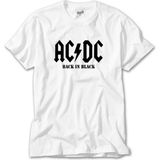 Crows Gate Ac Dc Back In Black Beyaz T-Shirt - 2XL