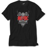 Crows Gate Ac Dc Black Ice Design Siyah T-Shirt - 4XL