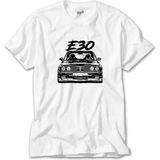 Crows Gate Bmw E30 Sketch Beyaz T-Shirt