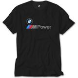 Crows Gate Bmw Logo M Power Yazı Siyah T-Shirt - XS