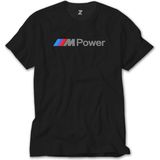 Crows Gate Bmw M Power Text Siyah T-Shirt - XS