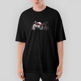 Crows Gate Bmw S1000RR Red Oversize Siyah Tişört