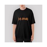 Crows Gate Def Leppard Oversize Siyah Tişört - M