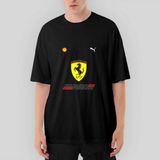 Crows Gate F1 Ferrari Oversize Siyah Tişört - XL