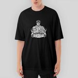 Crows Gate Gta All The Street Tattooed Man Oversize Siyah Tişört - XL