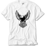 Crows Gate Harley Davidson Eagle Beyaz Tişört - XL