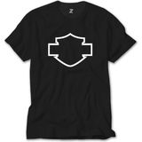 Crows Gate Harley Davidson Motorcycle Tema Siyah T-Shirt - XS