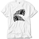 Crows Gate Harley Davidson Skull Text Beyaz T-Shirt - 4XL