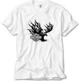 Crows Gate Harley Davidson Woodlands Beyaz T-Shirt - M
