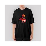 Crows Gate Iron Man And Thanos Oversize Siyah Tişört - L