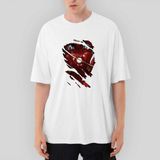 Crows Gate Iron Man Body Oversize Beyaz Tişört - L