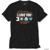 Crows Gate Iron Man I Love You 3000 2 Siyah Tişört - XL