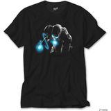 Crows Gate Iron Man Laser Siyah T-Shirt - 4XL