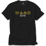 Crows Gate LED Zeppelin Zoso Yellow Siyah T-Shirt - 5XL