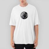 Crows Gate Marvel Black Panter Circle Oversize Beyaz Tişört