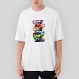 Crows Gate Marvel Heroes Oversize Beyaz Tişört