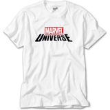 Crows Gate Marvel Universe Logo Beyaz Tişört - 5XL