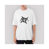 Crows Gate Metallica Blade Logo Oversize Beyaz Tişört
