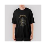 Crows Gate Metallica Guitar Cross Oversize Siyah Tişört - XL
