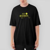 Crows Gate Metallica Lux Æterna Logo Oversize Siyah Tişört
