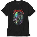 Crows Gate Metallica Rainbow Skull Time Siyah Tişört - 4XL