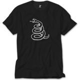 Crows Gate Metallica Snake Logo Siyah Tişört - 4XL