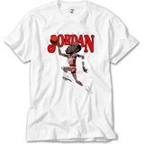 Crows Gate Michael Jordan Caricature Beyaz T-Shirt - XL