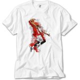 Crows Gate Nba Baller Red Silhouette Beyaz Tişört