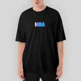 Crows Gate Nba Logo Oversize Siyah Tişört - M