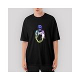 Crows Gate Nirvana Kurt Cobain Colored Oversize Siyah Tişört