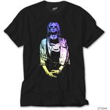 Crows Gate Nirvana Kurt Cobain Colored Siyah Tişört - 2XL