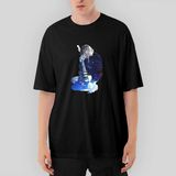 Crows Gate Nirvana Kurt Cobain Galaksi Oversize Siyah Tişört - XL