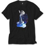 Crows Gate Nirvana Kurt Cobain Galaksi Siyah Tişört - 4XL