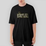 Crows Gate Nirvana Logo ve Yazı Oversize Siyah Tişört