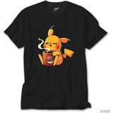 Crows Gate Pikachu Coffe Siyah T-Shirt - 3XL