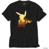 Crows Gate Pikachu Mask Siyah T-Shirt - XL